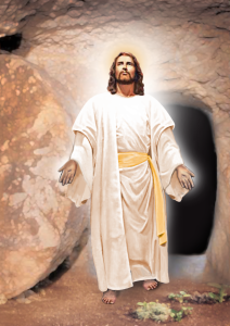 Jesus coming out of the tomb